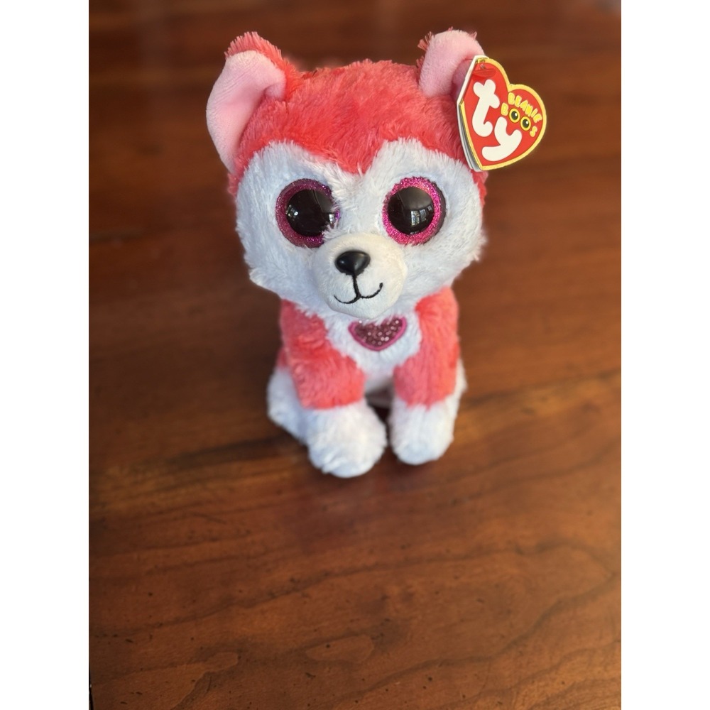 Ty Beanie Boos APHRODITE the Valentine Husky Dog (Walgreen's Exclusive) 6" MWMTs